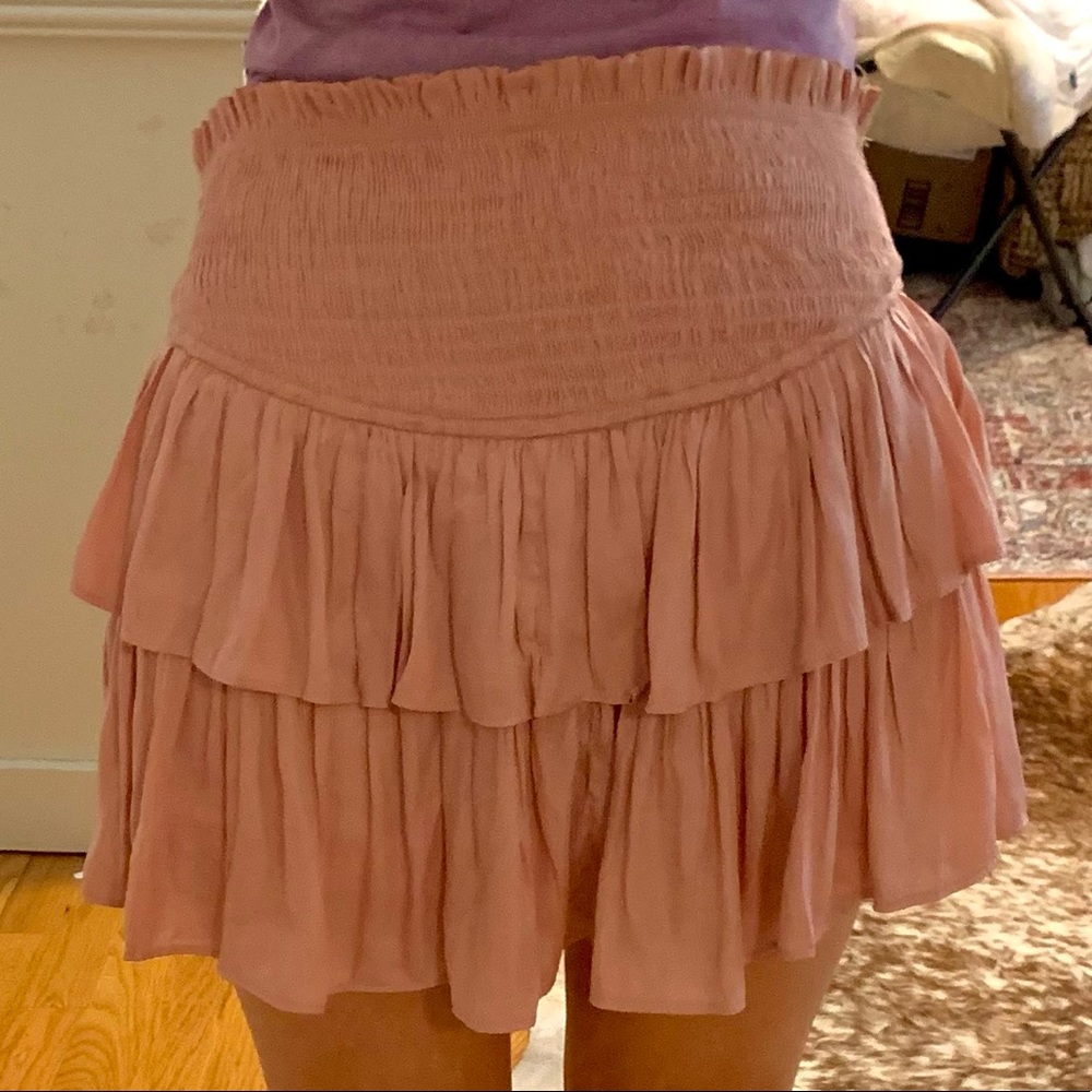 Blush Pink Ruffle Skirt